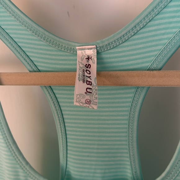 Soybu Blue and White Striped Maxi Dress - Size Medium - Picture 2 of 4